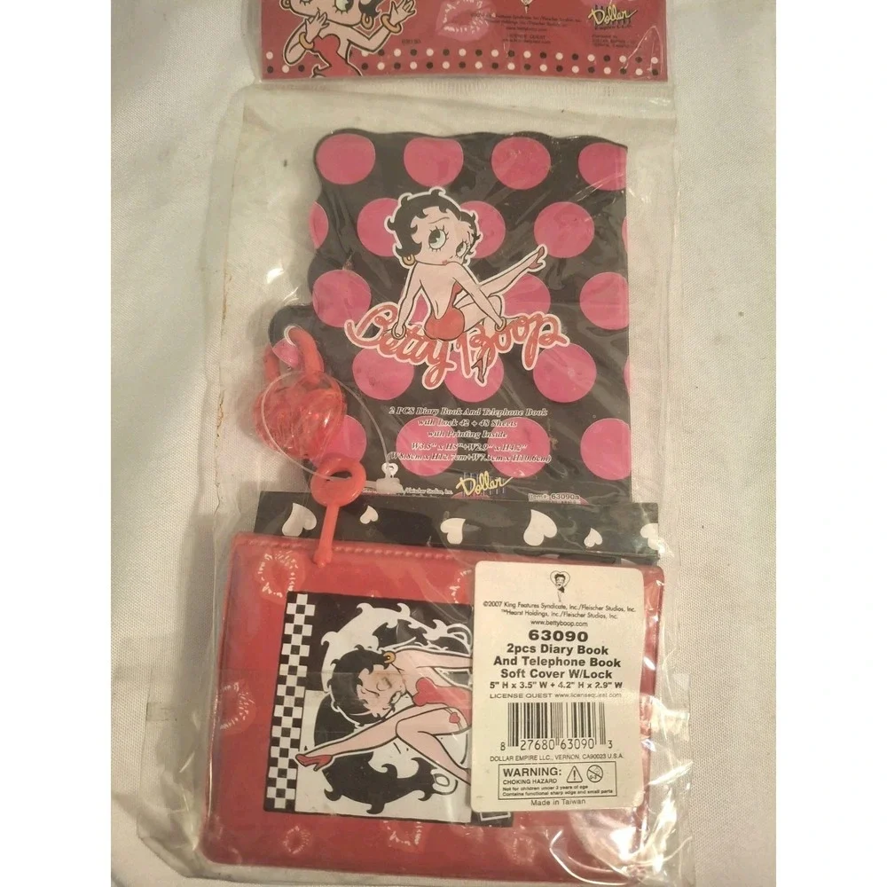 Vintage Betty Boop Lot Collectors Items Watch Tin Buckets Journal Diary Planner